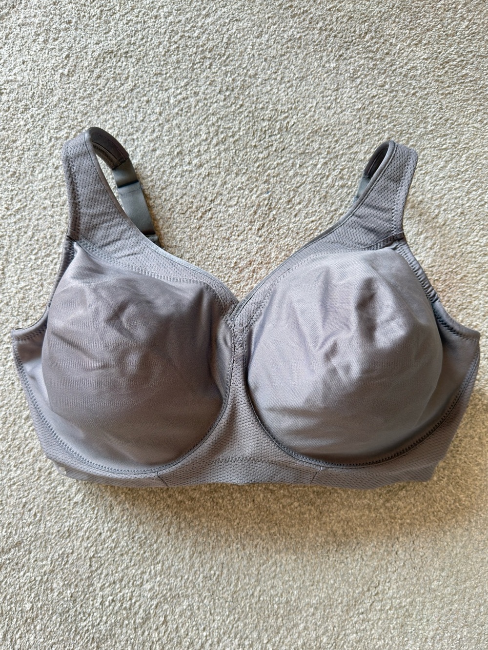Glamorise MagicLift Seamless Wire-Free Sports Bra Charcoal Grey Size 42F NWT